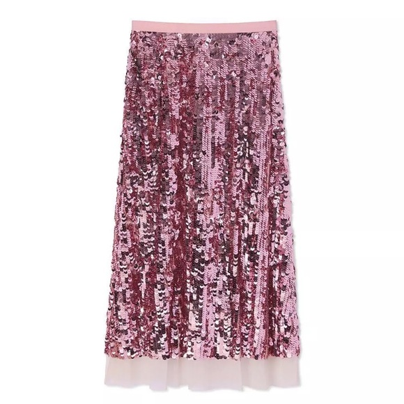 Tory Burch Dresses & Skirts - Tory Burch Pink Sequin Cove Skirt XS/S FLAWLESS!